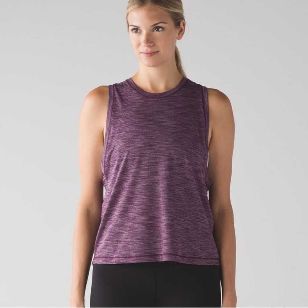 Lululemon Cardio Squad Tank II Heathered Plum